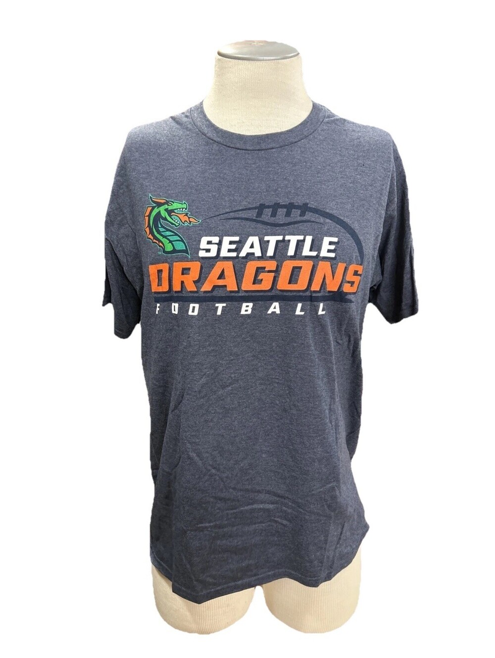 XFL G-III Seattle Dragons Football Mens T Shirt L Blue